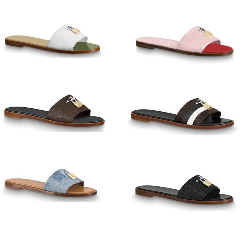 Designer Slippers Lock it Flat Luxurys Designers Shoes for women 100% Genuine leather Flip Flops Size 34-42 XX-0122, 03
Designer Slippers Lock it Flat Luxurys Designers Shoes for women 100% Genuine leather Flip Flops Size 34-42 XX-0122, 03
