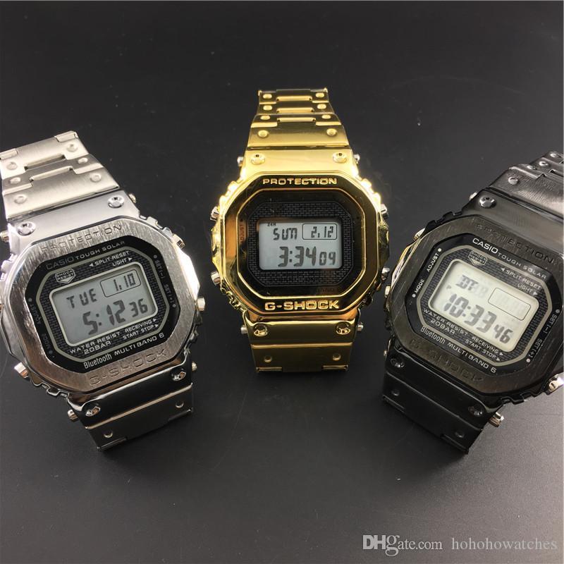 G style Luxury designer watch Wristwatches stainless steel GMW B5000 sliver gold mens LED Electronic digital Square casual sport 35th, Slivery;brown
G style Luxury designer watch Wristwatches stainless steel GMW B5000 sliver gold mens LED Electronic digital Square casual sport 35th, Slivery;brown