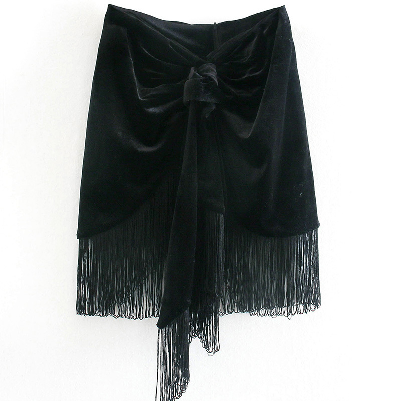 Summer Women European And American Style Temperament Wild Velvet Fringed Female Mini Skirt 210520, Black
Summer Women European And American Style Temperament Wild Velvet Fringed Female Mini Skirt 210520, Black