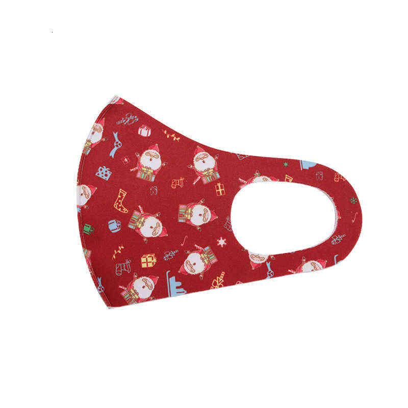 Christmas Printed Adult Mask Anti-dust Washable Breathable Masks Knitted Face-mask