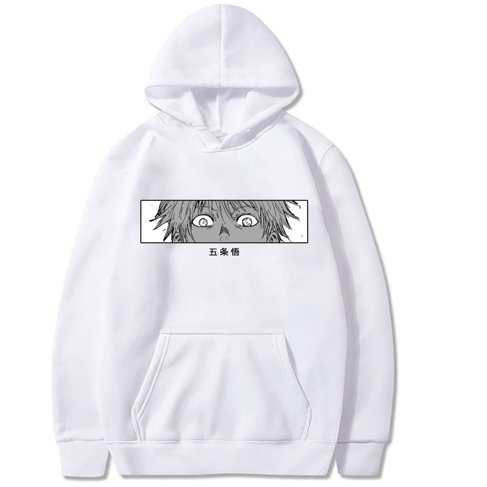 Jujutsu Kaisen Satoru Gojo Eyes Hoodie Japanese Anime Long Sleeves Loose Sweatshirt Unisex, Black;white
Jujutsu Kaisen Satoru Gojo Eyes Hoodie Japanese Anime Long Sleeves Loose Sweatshirt Unisex, Black;white