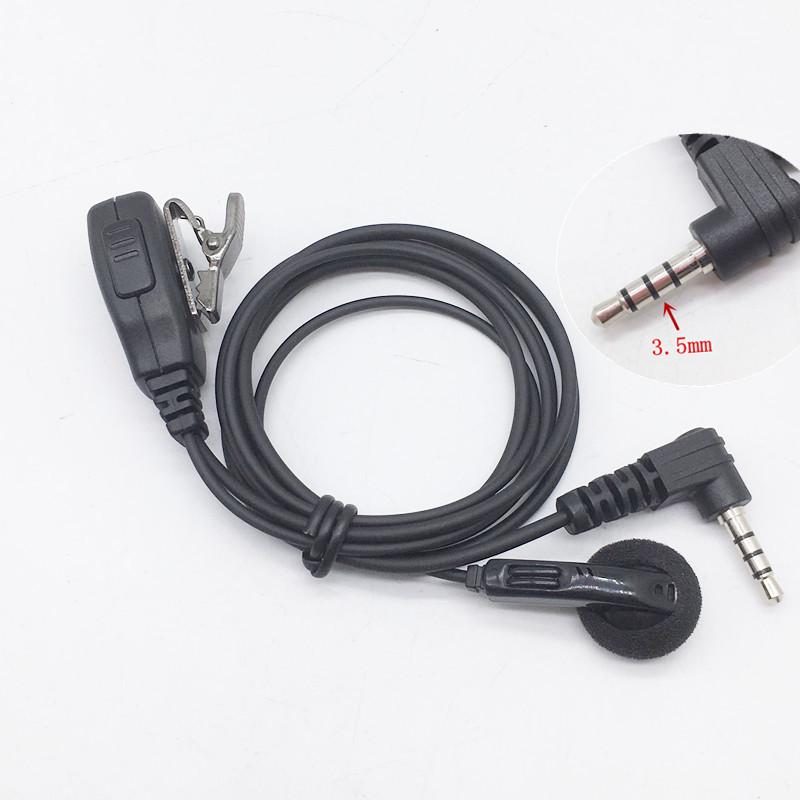 Walkie Talkie Clmap Pin Earbud Earbud Casque Casque Y Plug 3.5mm pour Yaesu Vertex Standard VX2R, VX3R, VX168, VX418, VX351, FT60, etc.