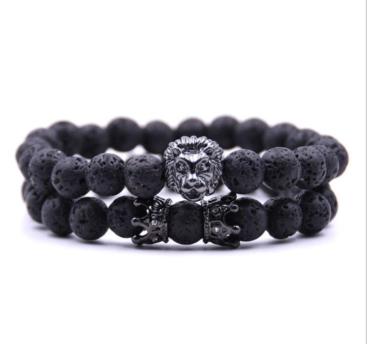 2021 bead Charm bracelet buddha bracelets paracord natural stone lion bracelet men pulseras hombre bracciali uomo mens bracelets GC149
