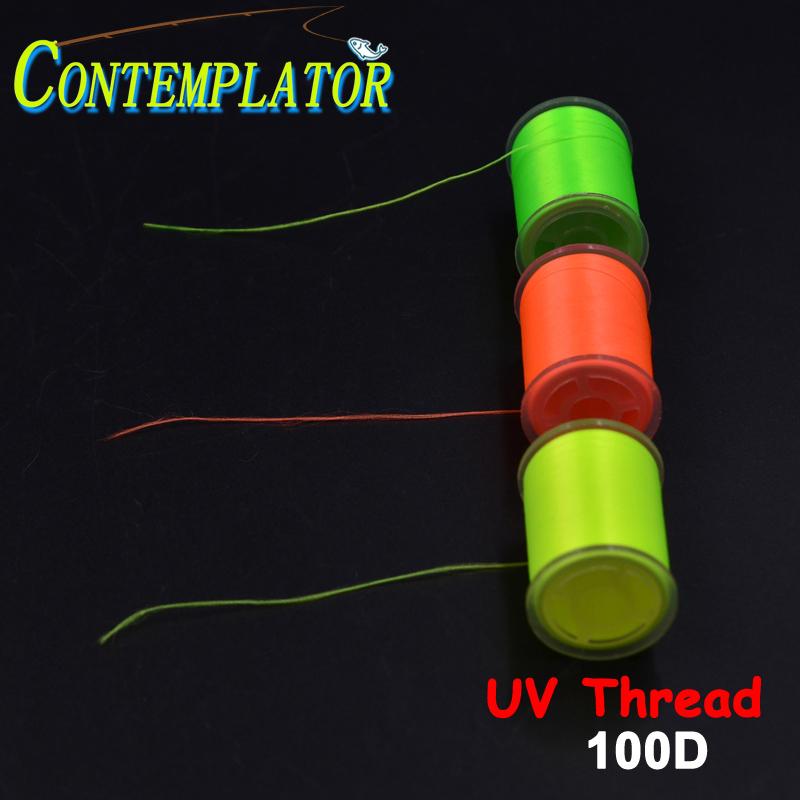 

Braid Line CONTEMPLATOR 6pcs 3color UV Reflective Tying Thread For Body Floss&Ribbing 100D 220yards Fluo Threads Flies Tails