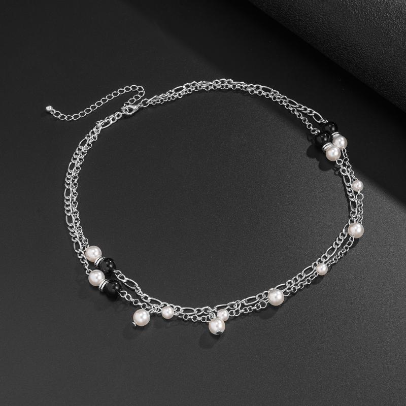 Chains KunJoe 2021 Hip Hop Fashion Pearl Choker Necklace For Men Women Gothic Sivler Color Clavicle Chain Couple Jewelry Gifts, Silver
Chains KunJoe 2021 Hip Hop Fashion Pearl Choker Necklace For Men Women Gothic Sivler Color Clavicle Chain Couple Jewelry Gifts, Silver