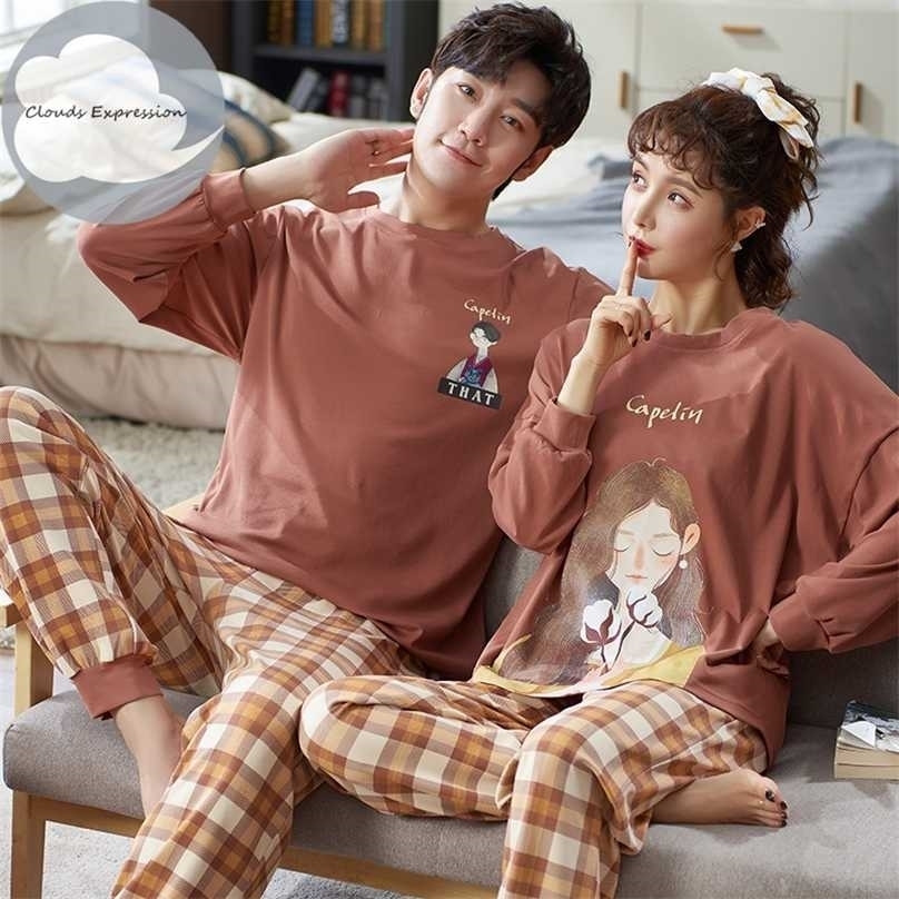 Autumn Winter Striped Pyjamas Cotton Pj Pajamas Set Women Cartoon Sleepwear Men's Pajama Sets Pijamas Girl Home Clothes 211109, As picture shown
Autumn Winter Striped Pyjamas Cotton Pj Pajamas Set Women Cartoon Sleepwear Men's Pajama Sets Pijamas Girl Home Clothes 211109, As picture shown