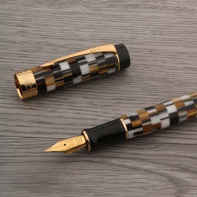 Fountain Pens Brand JinHao 100 Pen Celluloid Nitrate Chessboard Arrow Schmidt #6 Nib Spin Stationery Office Supplies Golden Ink, Red
Fountain Pens Brand JinHao 100 Pen Celluloid Nitrate Chessboard Arrow Schmidt #6 Nib Spin Stationery Office Supplies Golden Ink, Red