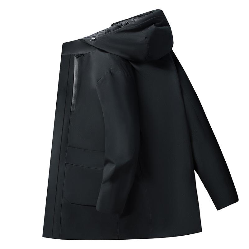 Men's Trench Coats Down Jacket Medium Long Hooded Warm Windbreaker Thickened Waterproof And Thermal Sports For Men, Black
Men's Trench Coats Down Jacket Medium Long Hooded Warm Windbreaker Thickened Waterproof And Thermal Sports For Men, Black