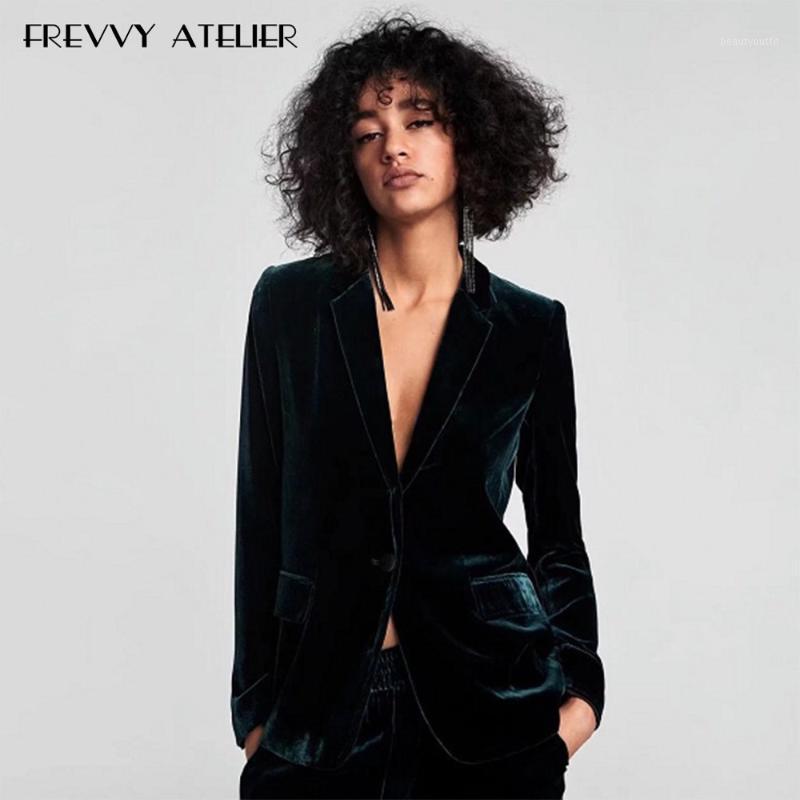 Women' Suits & Blazers Fashion Women Slim Velvet Blazer Jacket Single Breasted Simple Lady High Grade OL Clothing From FREVVY ATELIER, Green
Women' Suits & Blazers Fashion Women Slim Velvet Blazer Jacket Single Breasted Simple Lady High Grade OL Clothing From FREVVY ATELIER, Green