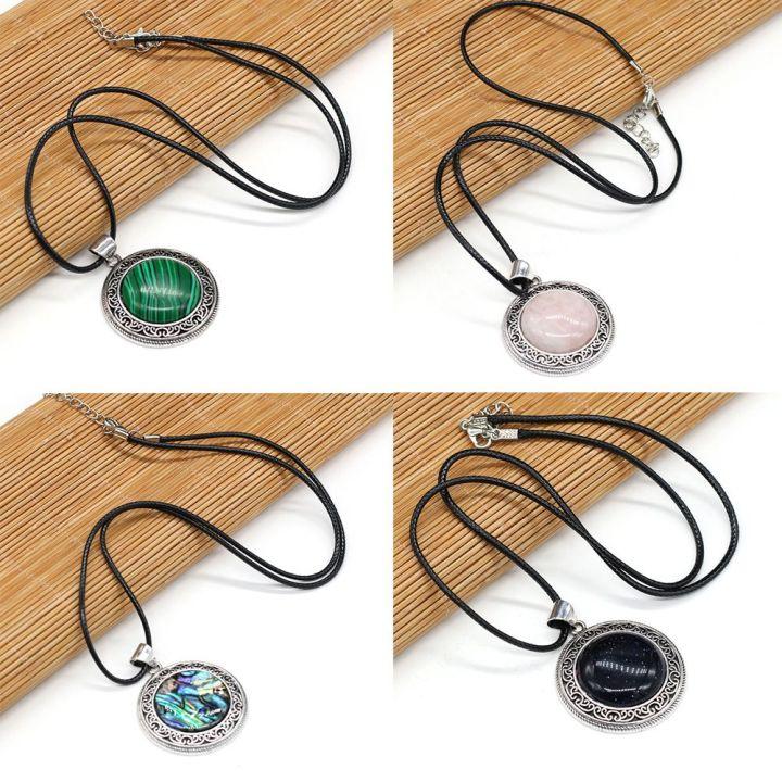 Pendant Necklaces Natural Stone Round Shape Lapis Lazuli Crystal Agated Necklace Fine Pendants 38X43mm, Silver
Pendant Necklaces Natural Stone Round Shape Lapis Lazuli Crystal Agated Necklace Fine Pendants 38X43mm, Silver