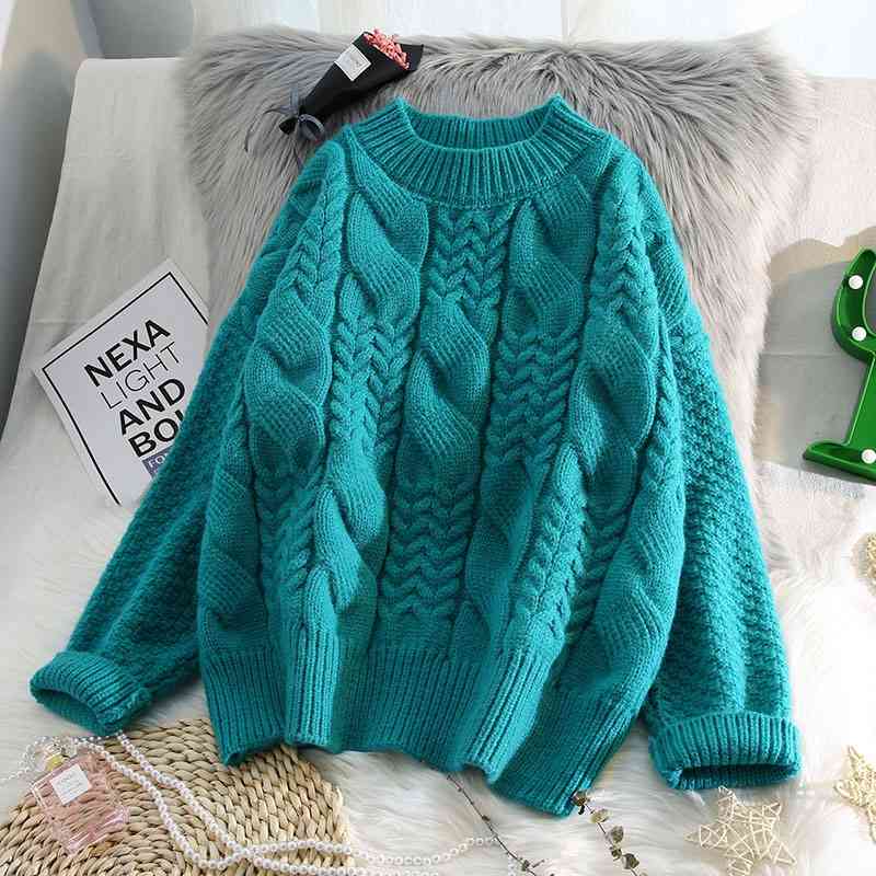 Autumn Winter Pullover Sweater Women' Loose Long Sleeve Knitted Sweaters Woman Fashon Solid Cute Tops 210602, Brick red
Autumn Winter Pullover Sweater Women' Loose Long Sleeve Knitted Sweaters Woman Fashon Solid Cute Tops 210602, Brick red