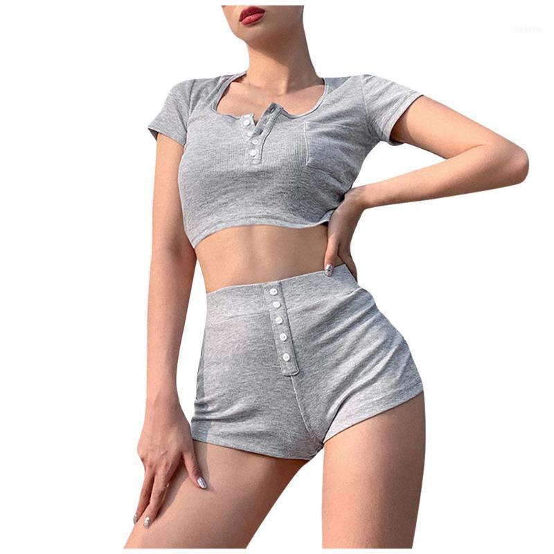 Women' Pajamas Sets Sleepwear Solid Shorts Sleeve Square Neck Woman Cotton Pijama Sexy For Femme#0510g301, Gray
Women' Pajamas Sets Sleepwear Solid Shorts Sleeve Square Neck Woman Cotton Pijama Sexy For Femme#0510g301, Gray