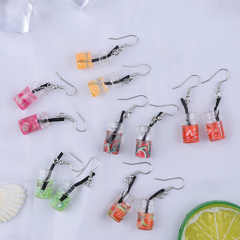 Dangle & Chandelier 1Pair 3D Transparent Glass Sweet Candy Drink Bottle Resin Pendants Earring Cute Little Fresh Summer Earrings Fashion, Silver
Dangle & Chandelier 1Pair 3D Transparent Glass Sweet Candy Drink Bottle Resin Pendants Earring Cute Little Fresh Summer Earrings Fashion, Silver