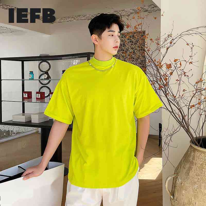 IEFB Ins Causal Loose Half High Neck Short Sleeve T-shirt For Men Summer Base Lavender Tee Tops Big Size Clothing Y6789 210524, Black
IEFB Ins Causal Loose Half High Neck Short Sleeve T-shirt For Men Summer Base Lavender Tee Tops Big Size Clothing Y6789 210524, Black