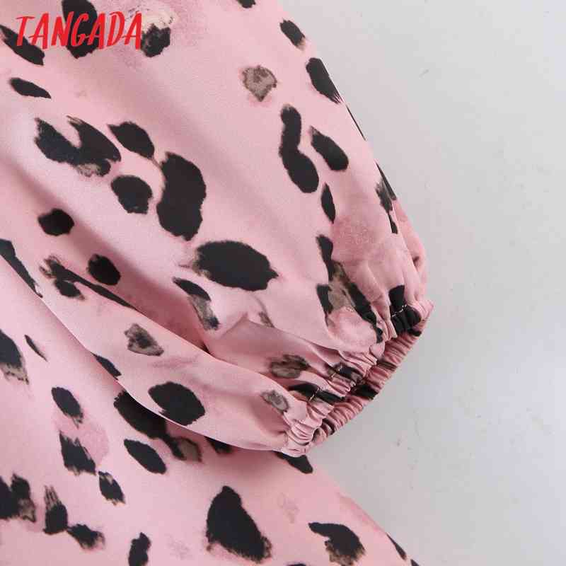 Fashion Women Leopard Print Off Shoulder Arrival Long Sleeve Ladies Mini Dress Vestidos SL547 210416