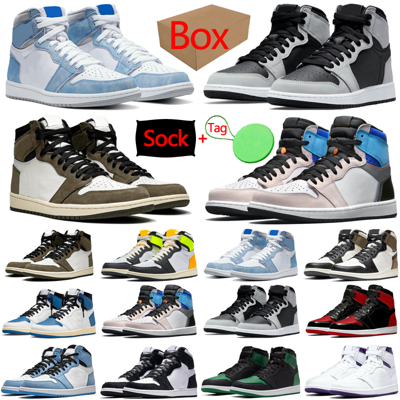 Box&Sock&Tag 1 1s mens womens basketball shoes Pollen University Blue Prototype Fragment Hyper Royal Bred Patent men trainers sports sneaker
Box&Sock&Tag 1 1s mens womens basketball shoes Pollen University Blue Prototype Fragment Hyper Royal Bred Patent men trainers sports sneaker