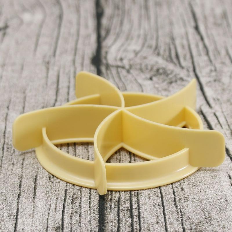 Baking Moulds Fan Shaped Dough Cookie Press Bread Rolls Mold Plastic Pastry Cutter Cake Biscuit Stamp Mould Tools Kitchen RRD7603 Free shipping