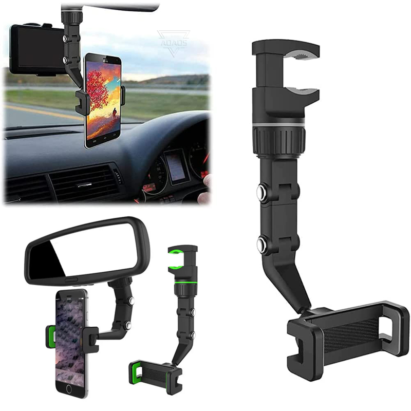 Car Phone Holder 360 Degree Rearview Mirror Phone Holder Multifunctional Mount Universal Adjustable Holder Cradle Rotating Mount for Cell Phone, Gray
Car Phone Holder 360 Degree Rearview Mirror Phone Holder Multifunctional Mount Universal Adjustable Holder Cradle Rotating Mount for Cell Phone, Gray