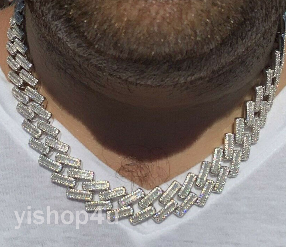 Mens 20mm Baguette Prong Cuban Link Chain &Bracelet 14K Gold Plated Diamond Cubic Zircon Choker Hip Hop Jewelry 16-20inch
Mens 20mm Baguette Prong Cuban Link Chain &Bracelet 14K Gold Plated Diamond Cubic Zircon Choker Hip Hop Jewelry 16-20inch