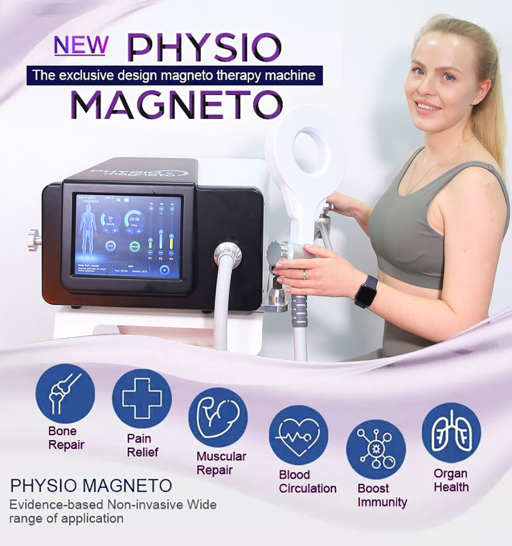 Portable 300 KHz Frequency Physio Magneto Musculoskeletal Pain Relief Regeneration And Rehabilitation Extracorporeal Magneto Transduction Therapy Machine