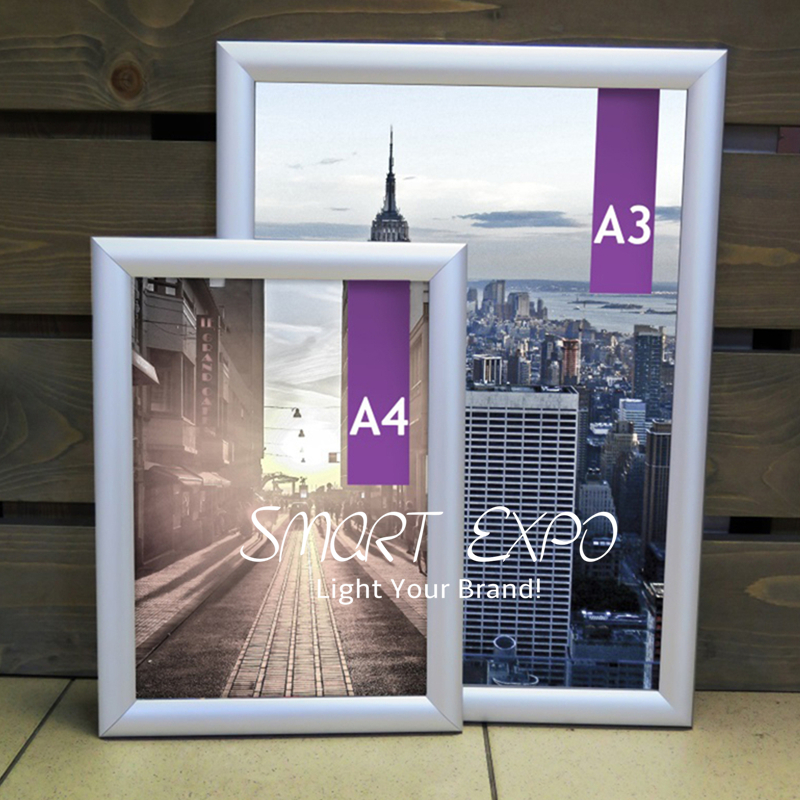 Snap Edge Frames for A3 Poster Advertising Display with 25mm Profile