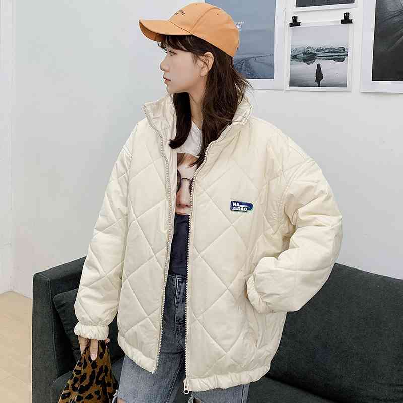 Make pricing yuan cotton-padded jacket female easing students ins oversize 210819