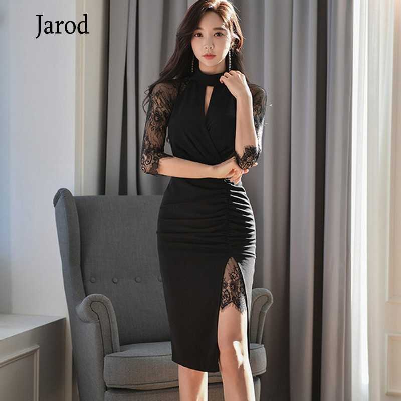 Lace Patchwork Black Dresses Women's Party Sexy Split Pencil Sheath Dress Ladies Knee Length Bodycon Floral Vestidos 210526, Picture color
Lace Patchwork Black Dresses Women's Party Sexy Split Pencil Sheath Dress Ladies Knee Length Bodycon Floral Vestidos 210526, Picture color