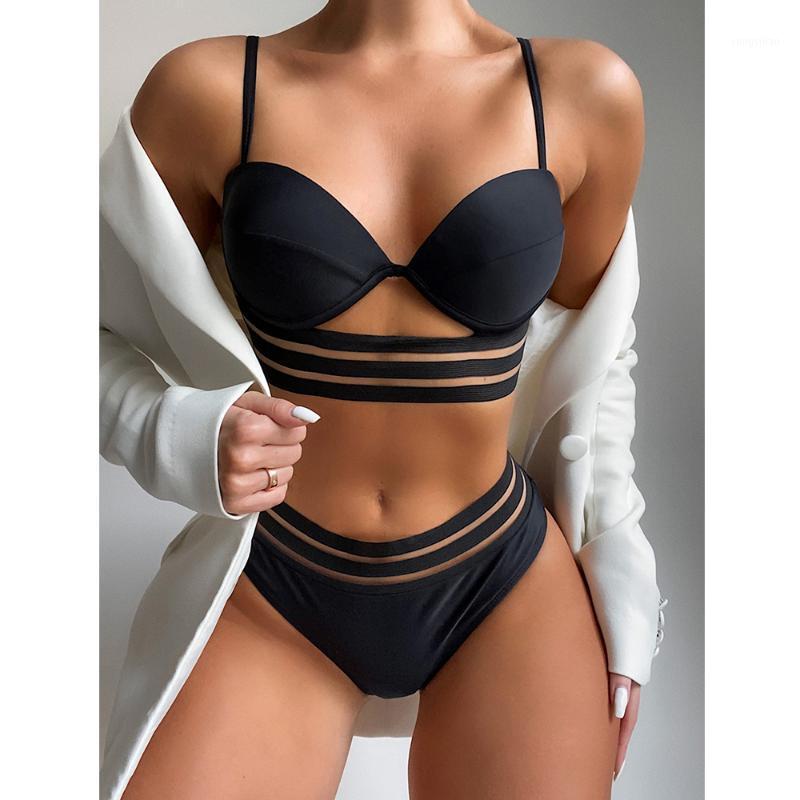Women' Swimwear Mesh Patchwork Bikini 2021 Sexy Underwire Push Up Women Swimsuit Female Two Pieces Set Bather Bathing Suits Swim, Black
Women' Swimwear Mesh Patchwork Bikini 2021 Sexy Underwire Push Up Women Swimsuit Female Two Pieces Set Bather Bathing Suits Swim, Black
