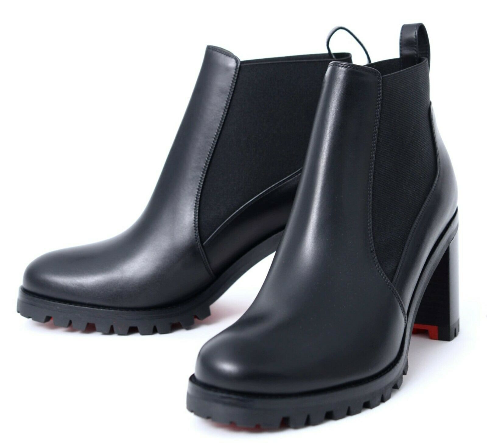 Factory sale Woman Black Leather Short boot ankle boots red bottom high heels chunky heeled booty Marchacroche Calf Leathers Ankles Booties
Factory sale Woman Black Leather Short boot ankle boots red bottom high heels chunky heeled booty Marchacroche Calf Leathers Ankles Booties