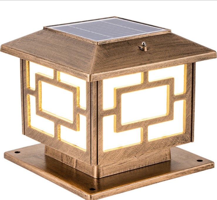 Solar power led post lights landscape garden lights gate pillar lighting outdoor lamps for villa deck park yark