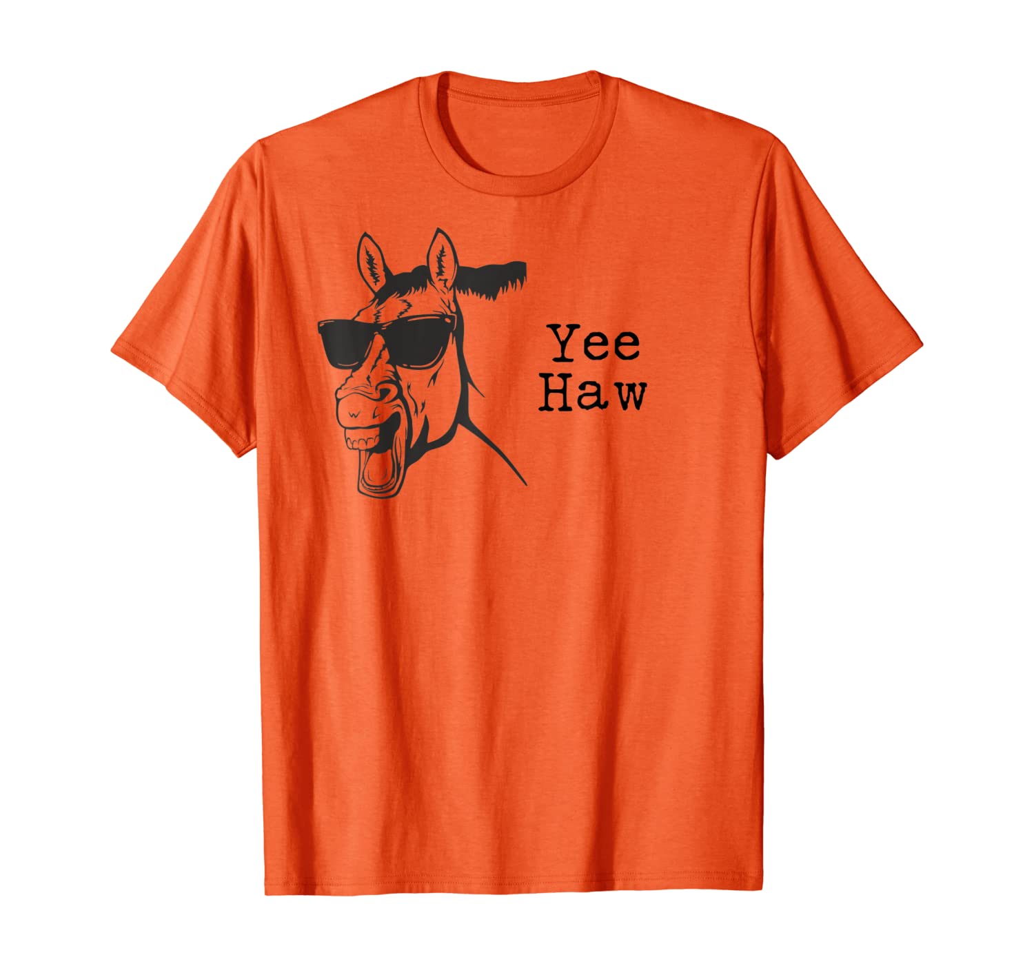Yee Haw Funny Horse Tee, White;black 
Yee Haw Funny Horse Tee, White;black