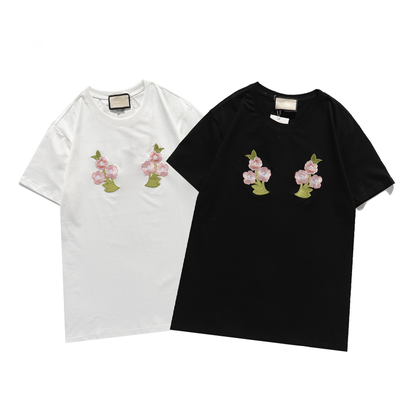 summer casual T shirt embroidered rose deer letters mens shirts breathable designer womens cute T-shirt size S-XXL, White;black
summer casual T shirt embroidered rose deer letters mens shirts breathable designer womens cute T-shirt size S-XXL, White;black