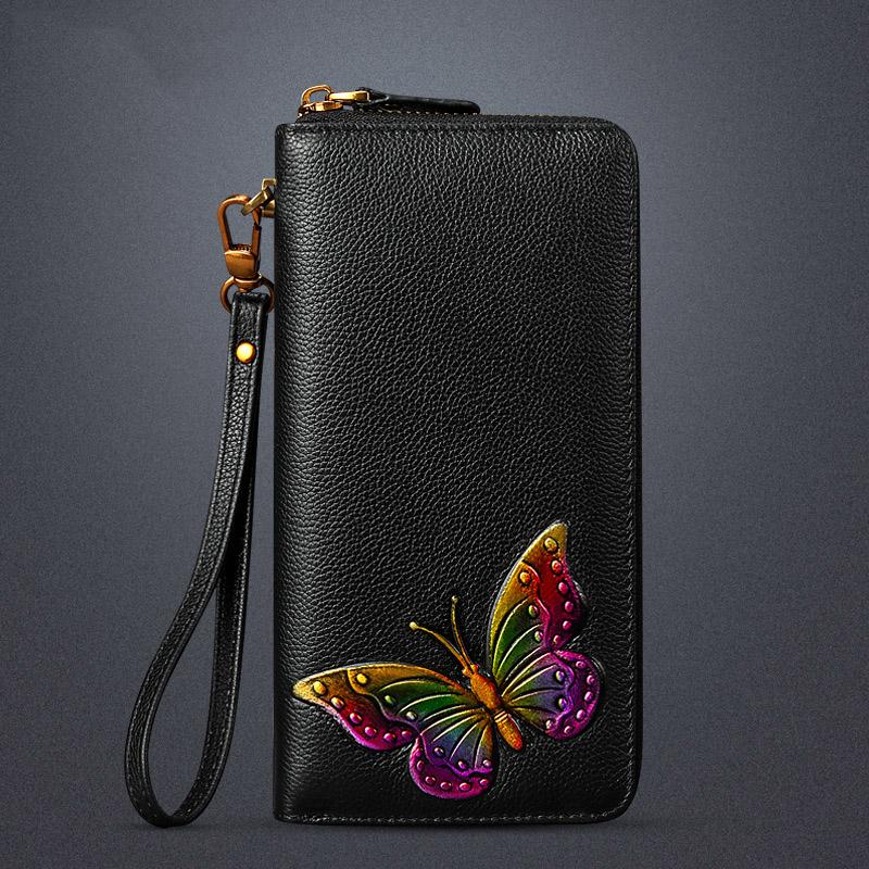 Wallets Fashion Flower Genuine Leather Women Wallet Ladies Butterfly Purse 2021 Female Long Zipper Portemonnee, Gold butterfy
Wallets Fashion Flower Genuine Leather Women Wallet Ladies Butterfly Purse 2021 Female Long Zipper Portemonnee, Gold butterfy
