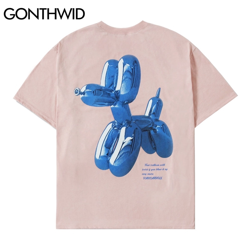 Tees Shirts Streetwear 3D Balloon Dog Print Cotton Tshirts Men Hip Hop Harajuku Short Sleeve T-Shirts Casual Loose Tops 210602, Black
Tees Shirts Streetwear 3D Balloon Dog Print Cotton Tshirts Men Hip Hop Harajuku Short Sleeve T-Shirts Casual Loose Tops 210602, Black