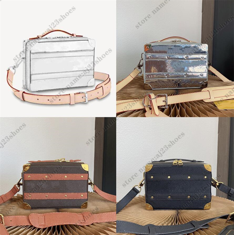 HANDLE TRUNK Men Cross Body Bag Silver Monograms Mirror PVC Waist Bags Satchel Camera Luxurys designers Bags M45885, 01 
HANDLE TRUNK Men Cross Body Bag Silver Monograms Mirror PVC Waist Bags Satchel Camera Luxurys designers Bags M45885, 01