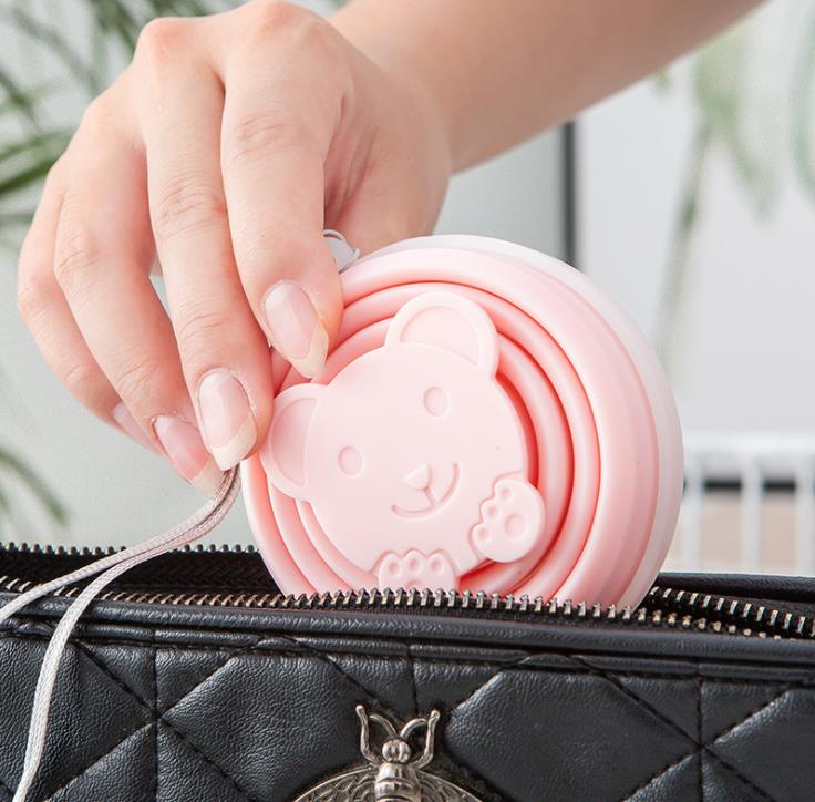 200ML Silicone Folding Water Bottles Outdoor Travel Portable Retractable Cup Cute Storage Sport Drinkware SN2349 Z260202