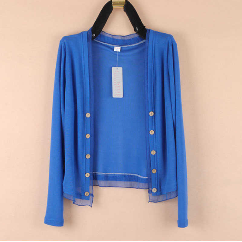 Plus Size Knitting Cardigan Women Fashion Loose Long Sleeve Thin Summer Sun Protection Clothing Ladies Tops XL-5XL Z401 211007