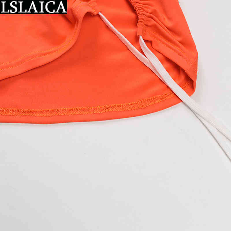 Two Piece Set Women Crop Top&skirt Solid Color Criss-cross Hollow Out Sets Knit Sexy Clubwear Summer Female Clothing 210520