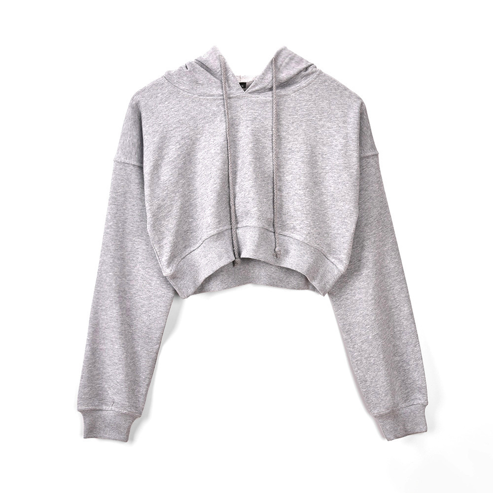 Women Hoodies Hooded Short Pullovers Sweatshirt Coat Plus Size Casual Sexy Woman Fashion 210524