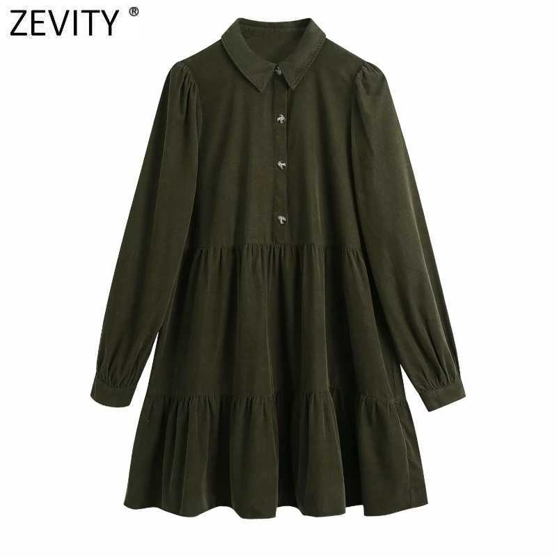 Zevity Women Turn Down Collar Buttons Corduroy Straight Dress Prairie Chic Puff Sleeve Vestido Pleats Mini Dress DS4940 210603, As pic ds4940bb
Zevity Women Turn Down Collar Buttons Corduroy Straight Dress Prairie Chic Puff Sleeve Vestido Pleats Mini Dress DS4940 210603, As pic ds4940bb