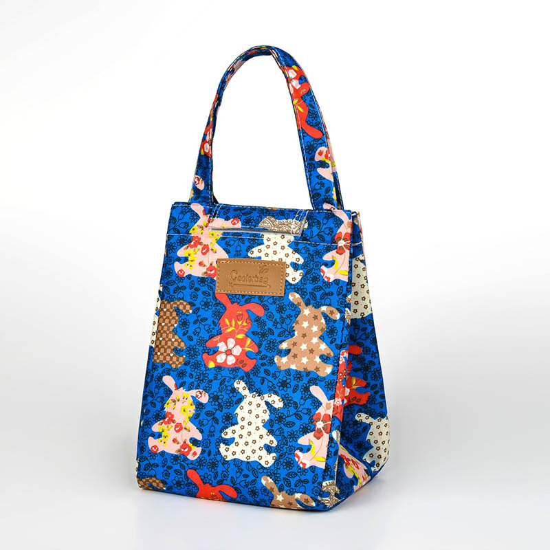 1Pcs Large Capacity Food Storage Bags Oxford Student Supplies Picnic Container Thermal Lunch Bags Portable Pattern