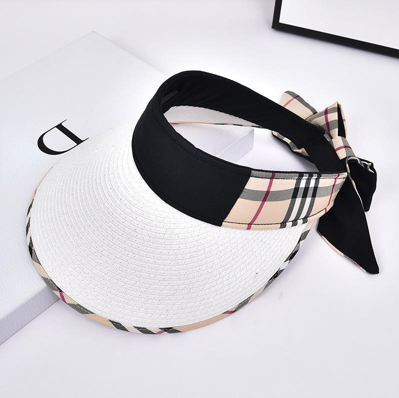 Women's Visors Big Brim Designer Hats with Plaid Ribbon Adjustable Hood strap Fashion Causal Caps.Y014B15014, Blue;gray
Women's Visors Big Brim Designer Hats with Plaid Ribbon Adjustable Hood strap Fashion Causal Caps.Y014B15014, Blue;gray