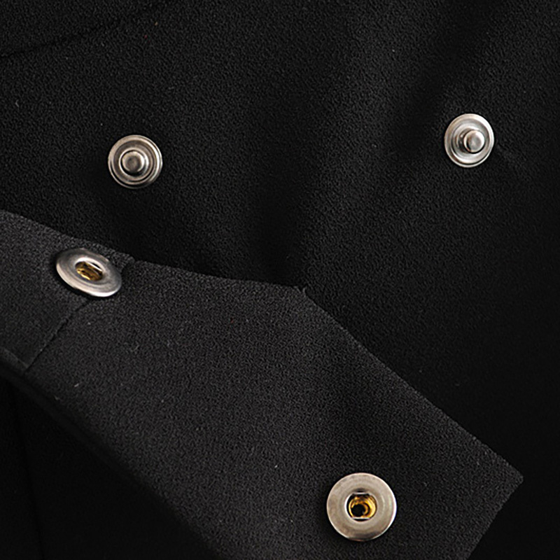 Women Fashion Office Wear Black Midi Skirt Stylish Asymmetrical Pleated Split s Ladies Chic High Waist Solid 210515