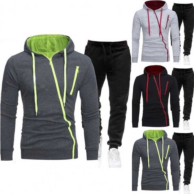 men long sleeve zip hoodie sweatshirt pants tracksuit autumn winter outfit set, Black
men long sleeve zip hoodie sweatshirt pants tracksuit autumn winter outfit set, Black