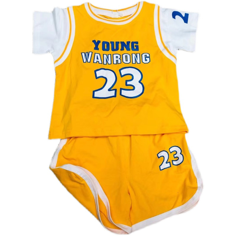 Clothing Sets Children's basketball clothes fake two-piece sports suit boys summer clothess baby jersey boy babys shorts two-pieces ves, White
Clothing Sets Children's basketball clothes fake two-piece sports suit boys summer clothess baby jersey boy babys shorts two-pieces ves, White