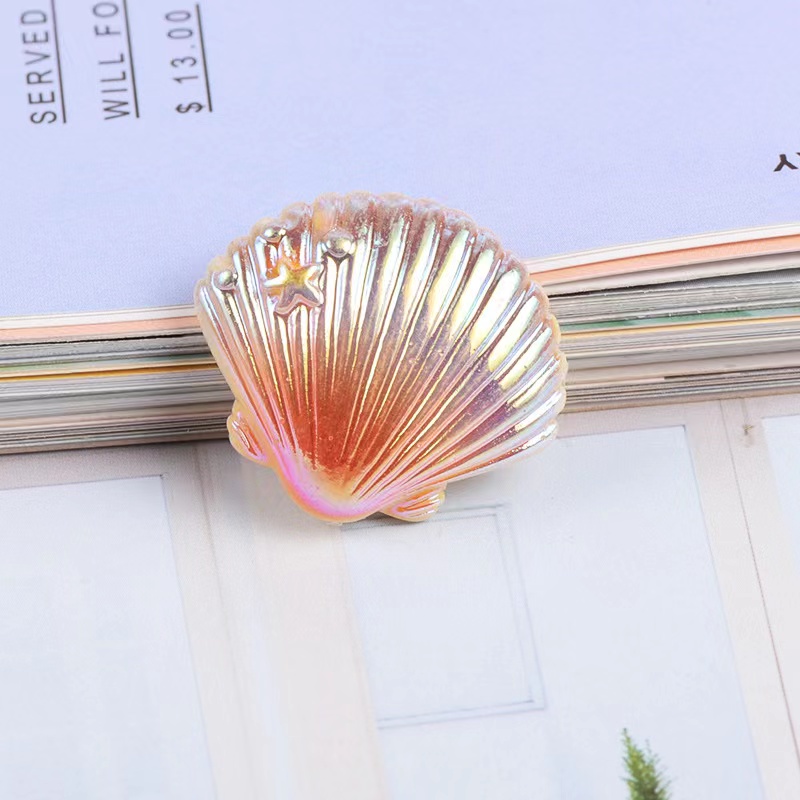 20pcs Mini Lovely Colored Shells Flat Back Resin Components Art Supply Decoration Charm Craft Hair Bow Accessories