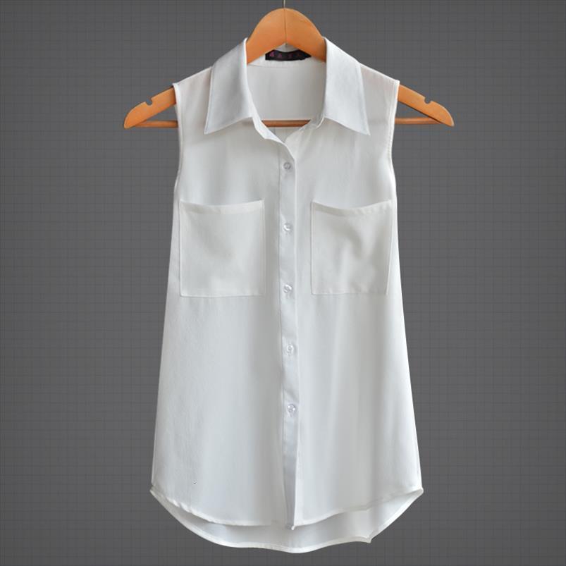 loose slim turn down women blouses collar sleeveless ol chiffon white femme summer omen
loose slim turn down women blouses collar sleeveless ol chiffon white femme summer omen