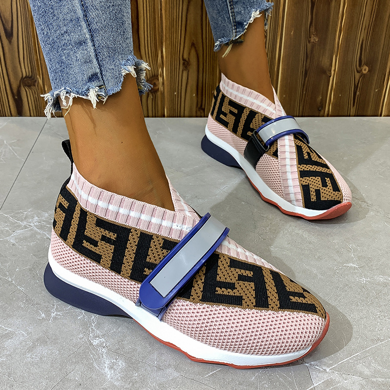 New FF Socks Walking Velcro Women Shoes Flying Woven Lightweight Breathable Walking Sports Platform Sneakers, Black
New FF Socks Walking Velcro Women Shoes Flying Woven Lightweight Breathable Walking Sports Platform Sneakers, Black