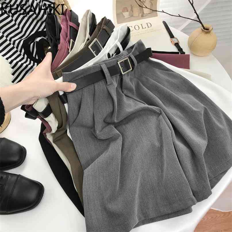 Summer Suit Shorts for Women Korean Belt High Waist Bottoms Causal Solid Wide Leg Short Feminimos 6J050 210603, Pink
Summer Suit Shorts for Women Korean Belt High Waist Bottoms Causal Solid Wide Leg Short Feminimos 6J050 210603, Pink