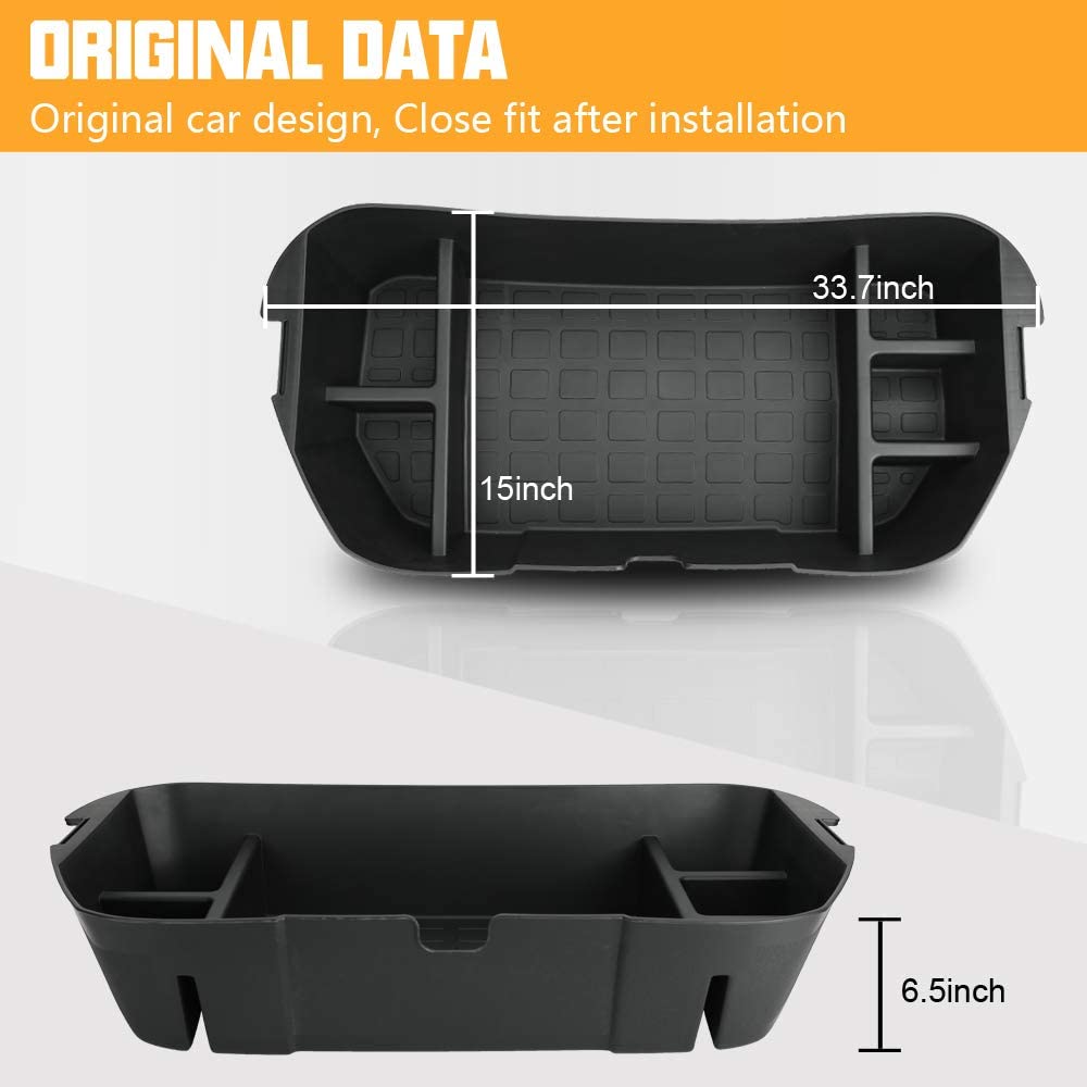 Tesla Model Y 2021 Front & Rear Trunk Organizer Trunk Storage Space Organizer ABS ModelY Trunks Storage Box Car Accessories